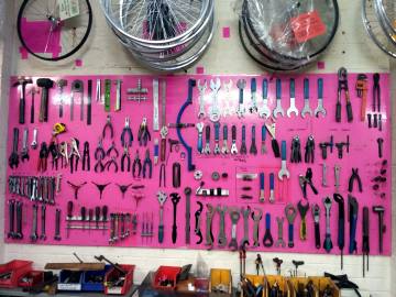 Our pink tool board